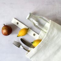 Eco lunch bag - non plastic organic cotton - Chalk & Moss