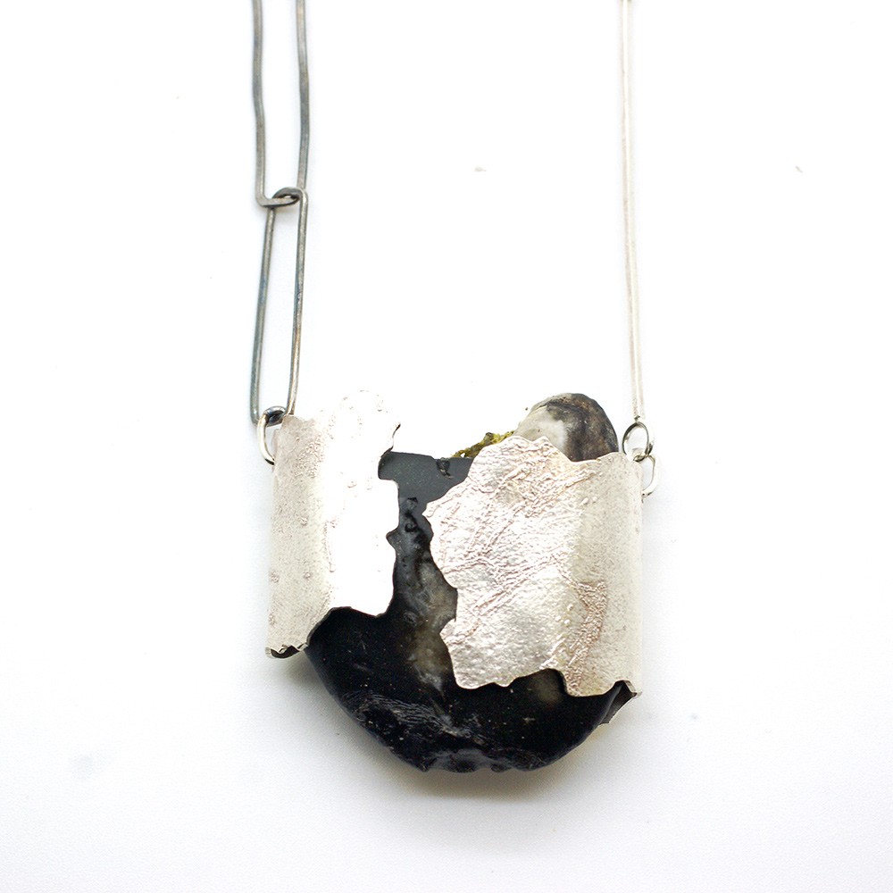 Long Pendant Silver Necklace | From The Deep - Chalk & Moss