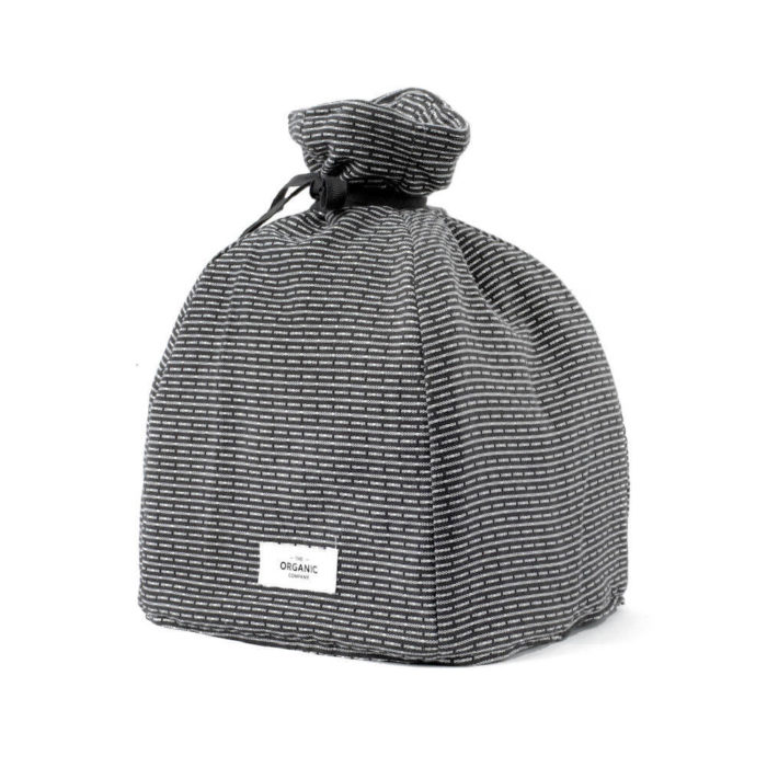 Cotton tea cosy in 100% organic cotton, with ample padding to stylishly keep your tea warm. Grey, rose, blue or earthy clay. Seen here in evening grey.